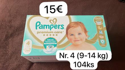Plienky pampers premium care nr.4 /104 ks krabica, pampers,7 kg - 18 kg