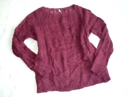 Oversize mohérový, benetton,xl