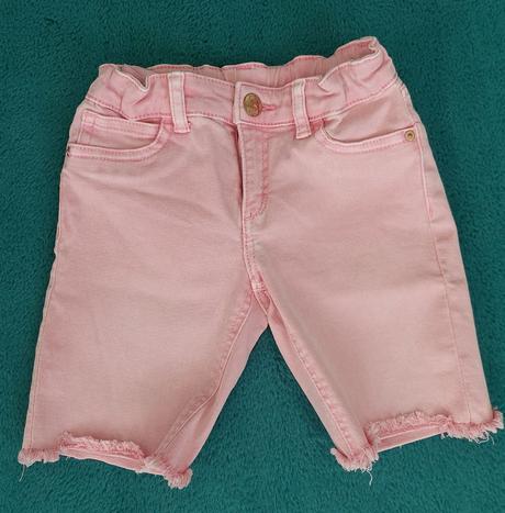Ružové riflové kraťasy, h&m,104