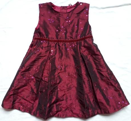 Bordove spolocenske saty s flitrami, 92