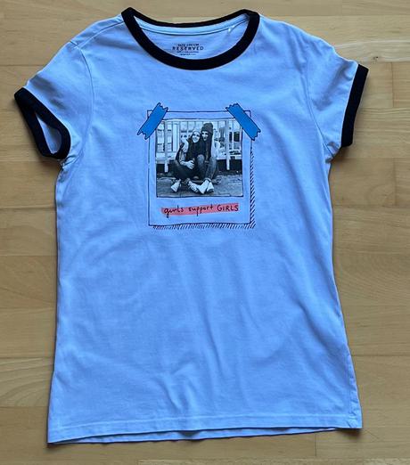 Bledomodre tricko girls support girls 52 cm, reserved,140