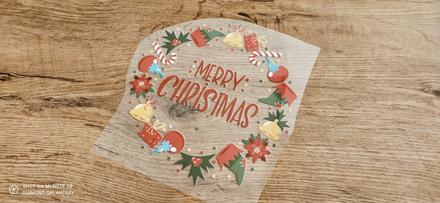 Nažehľovacia nálepka - merry christmas- 20x21 cm, 