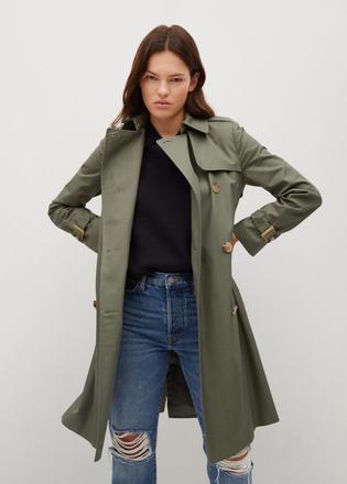 Zelený trenčkot mango, mango,s