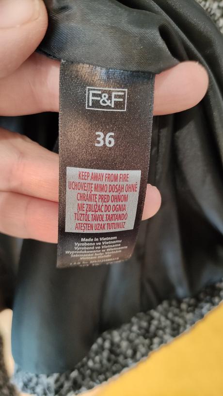 Šedý kabát f&f, f&f,36