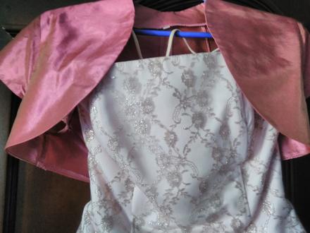 Spoločenské šaty ružové, saténové, 164