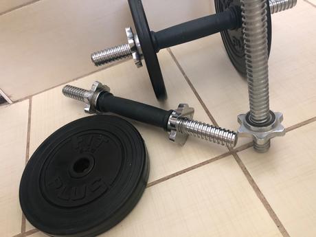 Posilovací set lavica + činky, 