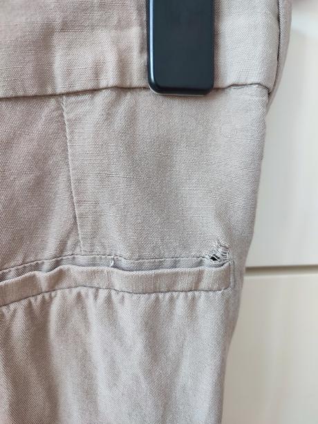 Široké ľanové nohavice 38/40, h&m,38