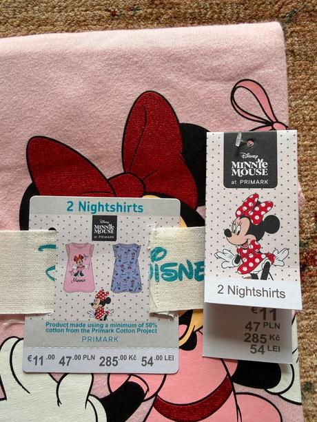 Minnie nočné košieľky duopack, disney,116 / 128