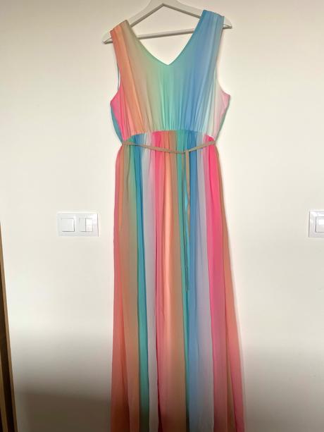 Dúhované dámske šaty, only,m