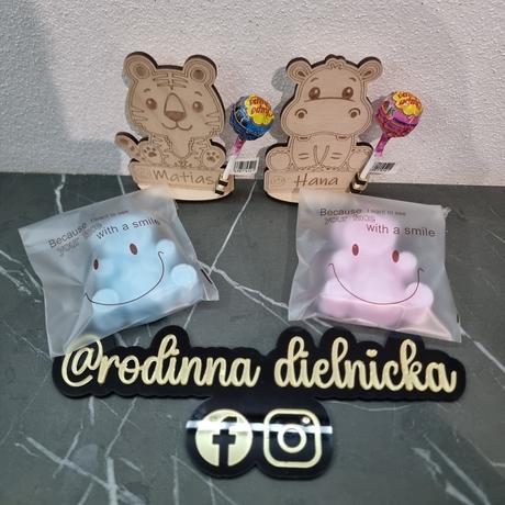 Držiaky na lízatko s menom, 