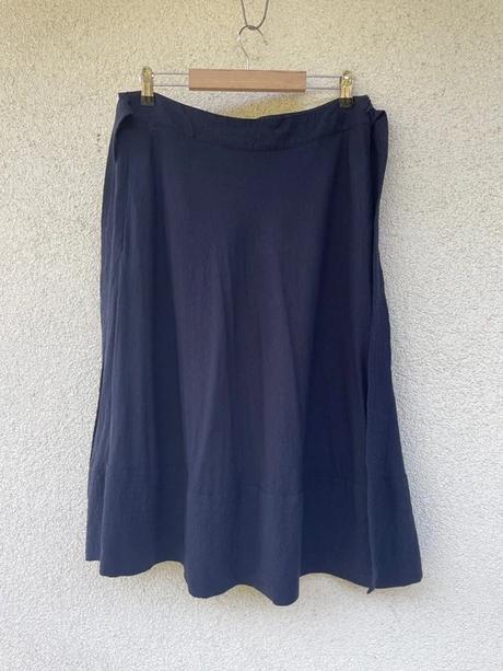 Modrá ľanová sukňa lauren ralph lauren, ralph lauren,l