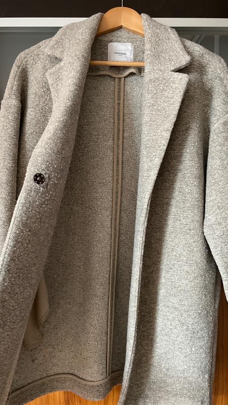 Mango prechodný kabát s padnutými ramenami xs, mango,xs