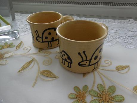 Hrnček keramický 2 kusy-lienka, 