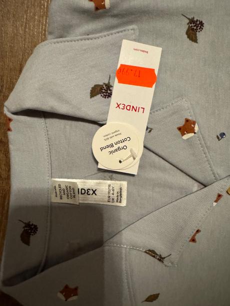 Pyžamo dvojdielne liška 110/116 lindex nove, lindex,110