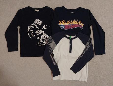 3x top s dlhym rukavom benetton,  bee, mattel, benetton,128