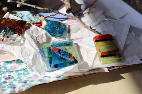 Sada umeleckých obrázkov 4x, do interiér, prívesky, 