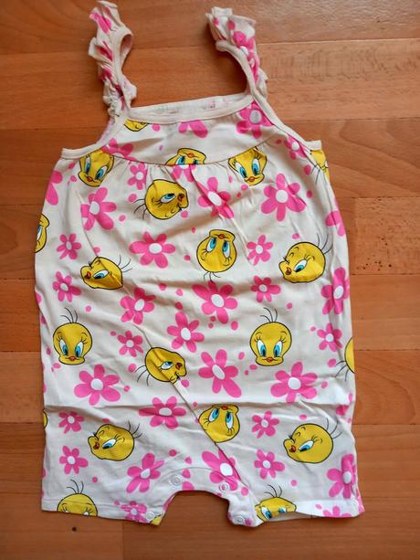 Letný overal ,overal letné pyžamko tweety, disney,92