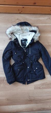 Čierna zateplená parka, new yorker,xs