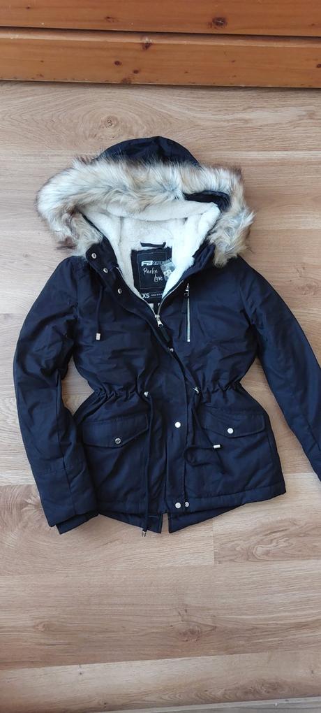 Čierna zateplená parka, new yorker,xs