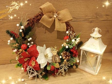 Vianočný veniec - ručná práca, 