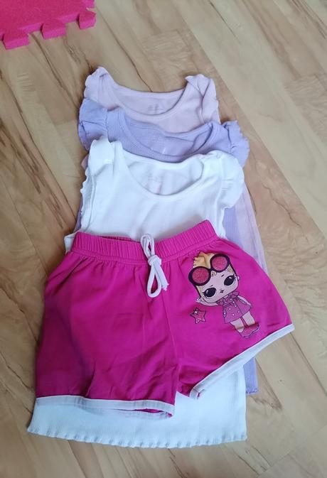 3x tričko 116 + kraťasky 110, f&f,116