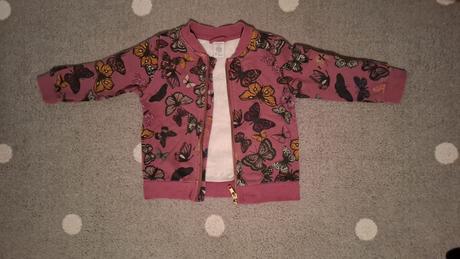 Mikina s motýlikmi na zips, lindex,92