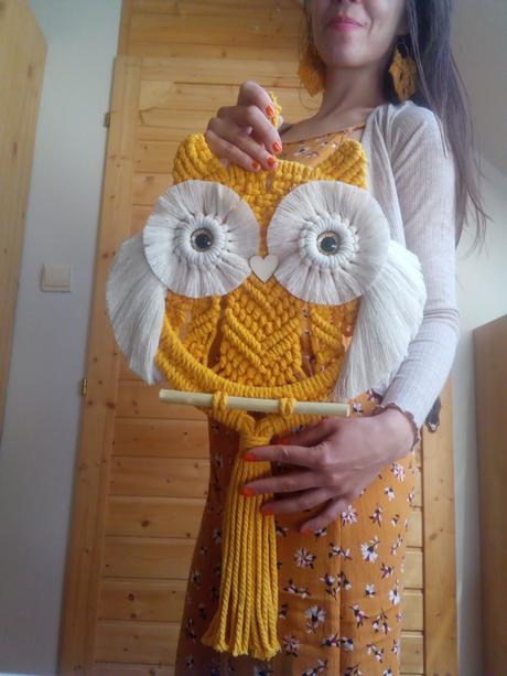 Macramé sovy rôzne,