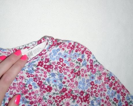 Kvietkované šaty na 8 až 9 rokov, h&m,134