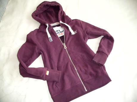 Bordovo čierny melír hrubšia, superdry,l