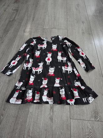 Bavlnené šaty vianočné, bonprix,134