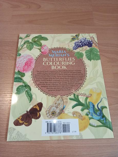 Maria merian's butterflies colouring book, 