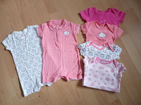 4x body a 2 overalíky 3-6 mes., lupilu,68