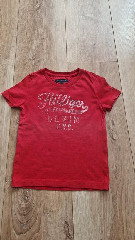 Tričko s krátkym rukávom zn. tommy-hilfiger veľ. 9, tommy hilfiger,98