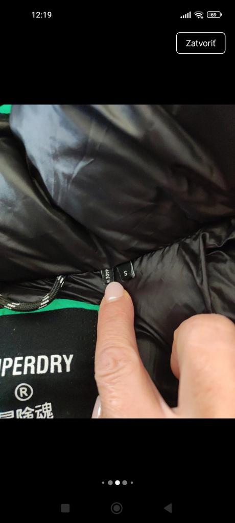 Zimná paperova bunda, superdry,s