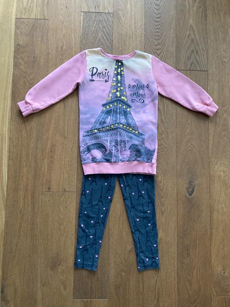 Predlzená mikina s legínmi paríz, bonprix,116