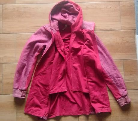 Dlhá bavlneno-vlnená mikina,tepláková bunda, l