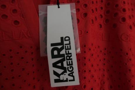 Karl lagerfeld luxusne madeirove cervene letne m/l, l