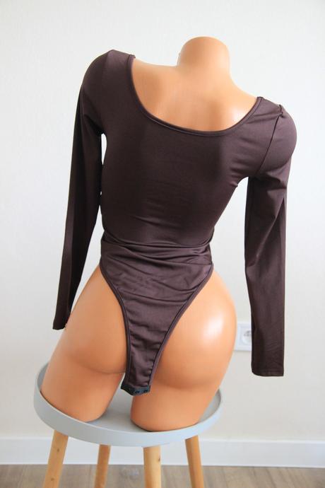 Tmavo hnedý body top, xs/s, xs
