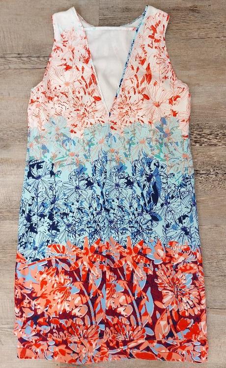 Oranzovo modre letné šaty, h&m,34