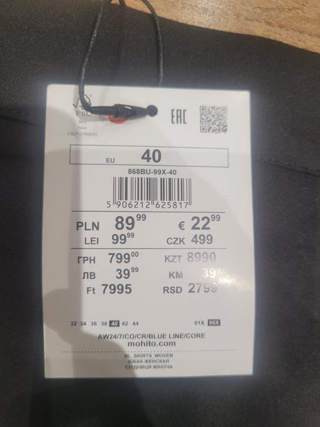 Nová dámska sukňa s visačkou mohito, mohito,40