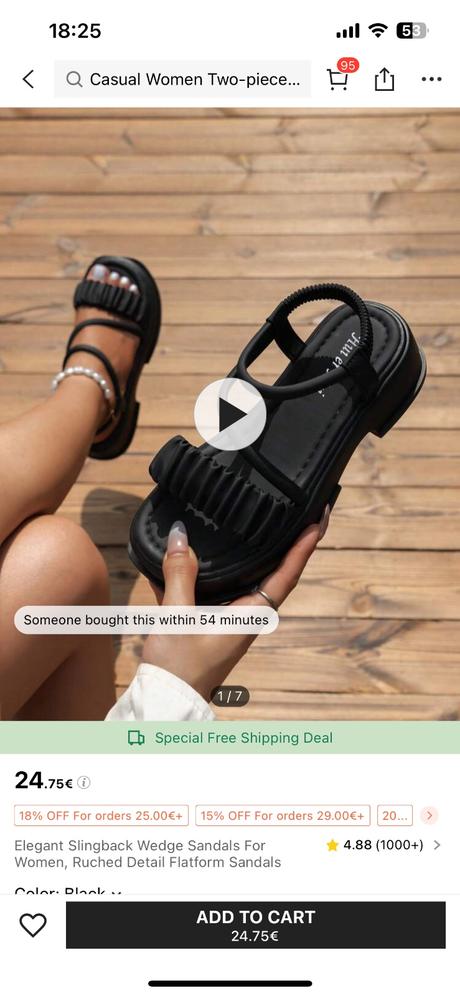 Sandále na platforme, 37