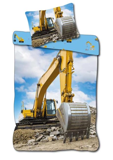 Detské obliečky 140x200 bager power - skladom, 140,200