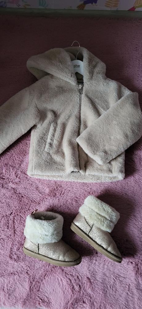 Dievčenská kožušinová bunda, primark,122