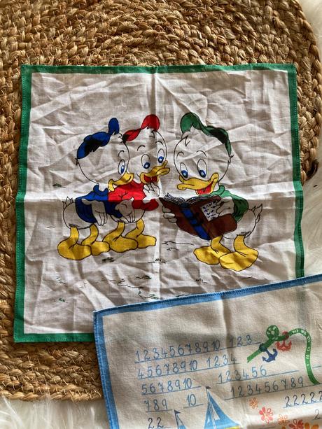 Retro detské látkové vreckovky, disney