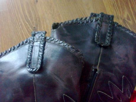 Hnedé kožené čižmy, 40