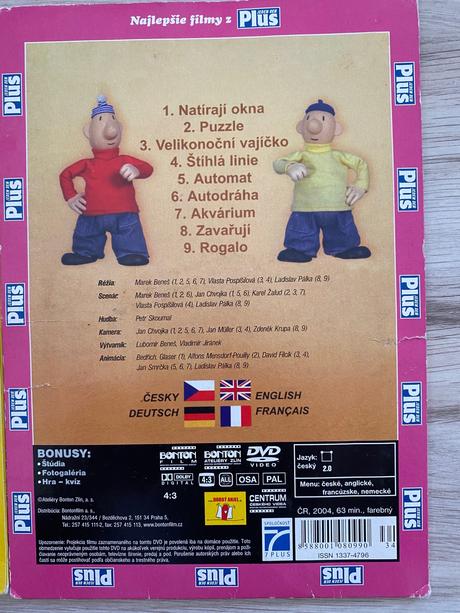 Dvd pat a mat se vracejí 4, 5 časť, cena za kus,