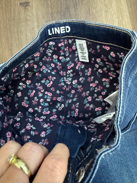 Zateplené dievčenské džínsy h&m s podšívkou, h&m,134