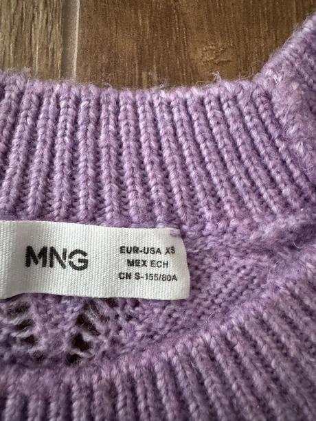 Fialový sveter, mango,xs