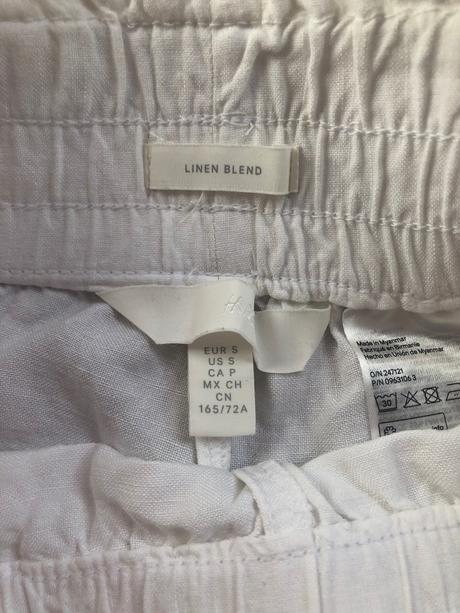 Ľanové nohavice h&m, h&m,s