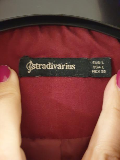 Vínový prechodný kabát stradivarius, stradivarius,l